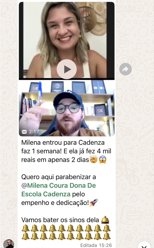 Depoimento de aluno