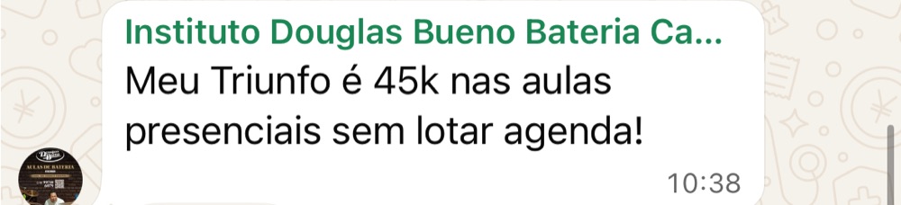 Depoimento de aluno